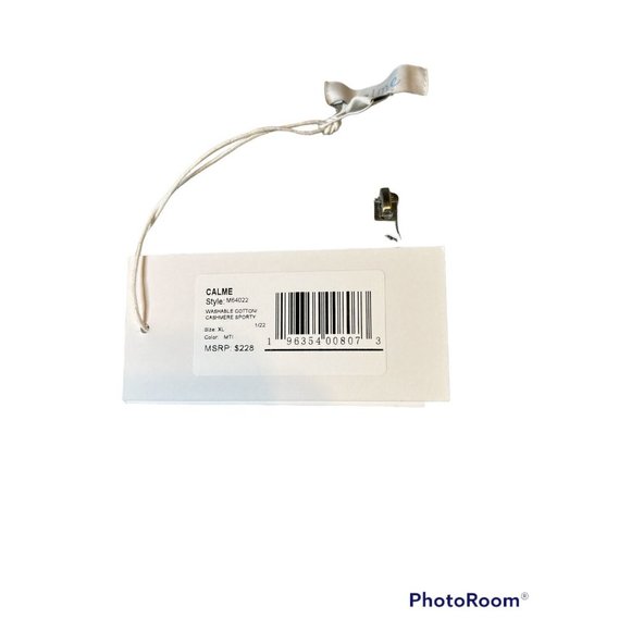 Calme by Johnny Was Washable Cotton Cashmere Sporty 1/4 Zip Hoodie Sz XL NEW - Picture 5 of 8